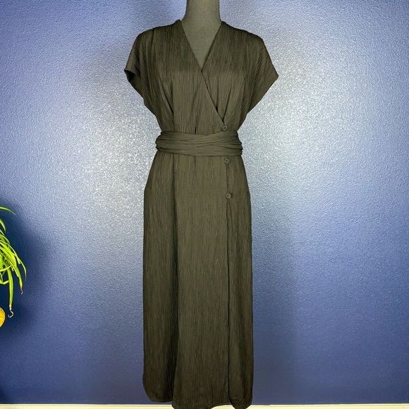 MM Lafleur The Devlin Dress—Pleated Jersey, Black, Size 14 - Picture 2 of 10